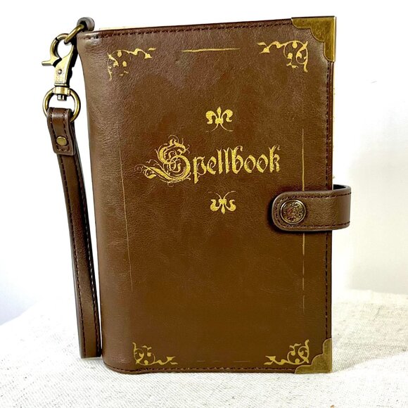 Spellbook Wallet Wristlet Fantasy-Inspired Faux Leather Clutch Witchy Whimsigoth - Picture 1 of 16